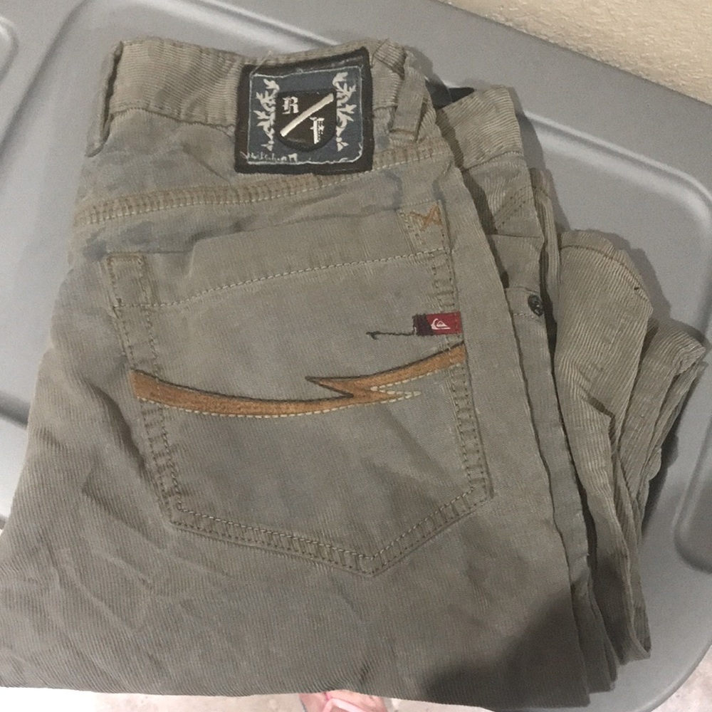 Vintage Quicksilver brand button fly corduroy jeans.  Size 32.